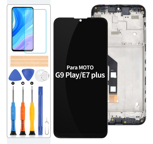 Para Moto G9 Play/e7 Plus Pantalla Táctil Lcd Con Marco