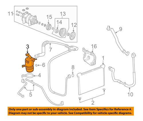 Filtro Secador Aire Acondicionado Chevrolet Tahoe Gm19130063 Foto 6