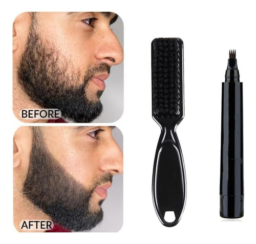 Barba Barber Lápis Enchimento Caneta Bigode Reparo Forma