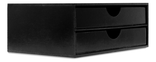 Organizador 2 Gavetas Base Monitor Preto Folha Sulfite A4 