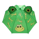 Guarda-chuva Infantil Bichinhos Automatico Apito Verde2