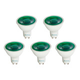 Pack 5 Ampolletas Led Gu10 Colores