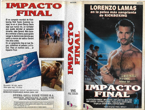 Impacto Final Vhs Lorenzo Lamas Michael Worth Gary Daniels