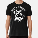 Remera Bust A Mooove Funny Cow Puns (bg Oscuro) Algodon Prem