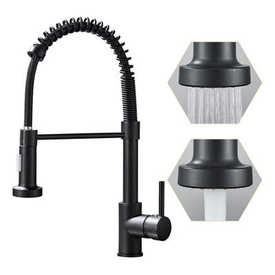 Torneira Gourmet Y-220 Torneira De Cozinha Misturador Monocomando Preto Acabamento Fosco Quente E Frio Yesop