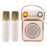 Máquina De Karaokê Karaoke Mini Light Speaker Com Microfone