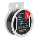 Cable Primario Calibre 18 Rollo 12 M Negro Truper 101120