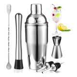 Kit De Coctelera Shaker Cocktail Bar Boston Profesional 6pzs