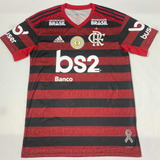 Camisa Jogo Flamengo 2019 B. Henrique 27 P Rubro Negra