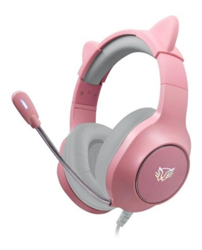 Diadema Gamer Balam Rush Alambrico Usb Rosa - Orejeras Sonor