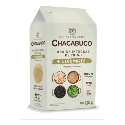 Harina integral de trigo y legumbres Chacabuco 750gr | MercadoLibre