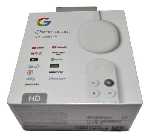 Google Chromecast With Google Tv Hd Snow Control Rem Por Voz