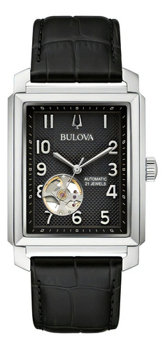 Reloj Bulova Sutton Para Caballero E-watch Color De La Correa Negro Color Del Bisel Plateado