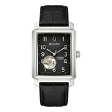 Reloj Bulova Sutton Para Caballero E-watch Color De La Correa Negro Color Del Bisel Plateado