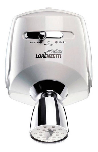 Chuveiro Elétrico De Parede Lorenzetti Relax Ultra Relax Branco-cromado 4600w 127v