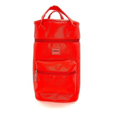 Mochila Bolso Matero Ecocuero Madrid Chuna Rojo 