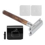 Juego De Afeitadora Manual Bamboo Silver Old Fashioned Para