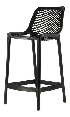 Atom Stool Banqueta Diseño Taburete Plástico Negro Bar Alta