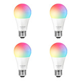 Set 4 Bombillos Led Smart Wifi Alexa Sylvania Rgb Blanco