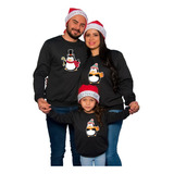 Buzo Buso Saco Hoodie Familia Pingüinos Navideños Navidad