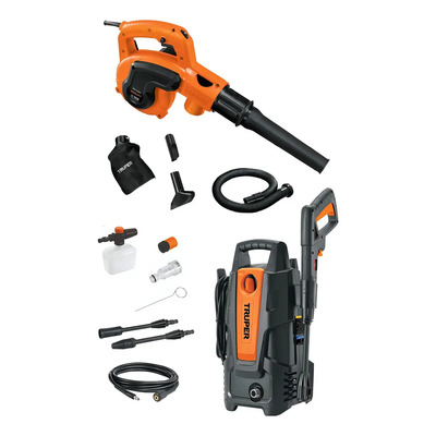 Kit Hidrolavadora 1500psi + Sopladora\u002Faspiradora 650w 101593 Color Negro Frecuencia 60 | Meses sin interés