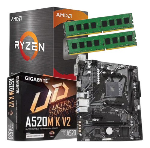 Combo Actualizacion Pc Amd Ryzen 5600g + Mother + 16 Gb