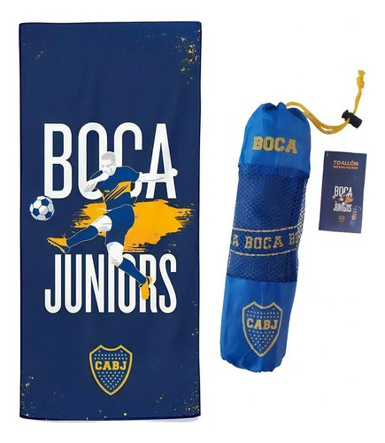 Toallón De Secado Rápido City Blanco De Equipos De Fútbol Boca Juniors