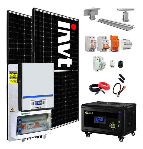 Panel Solar Kit 23600w/d Off Grid Autonomia Casa 5kw H11l