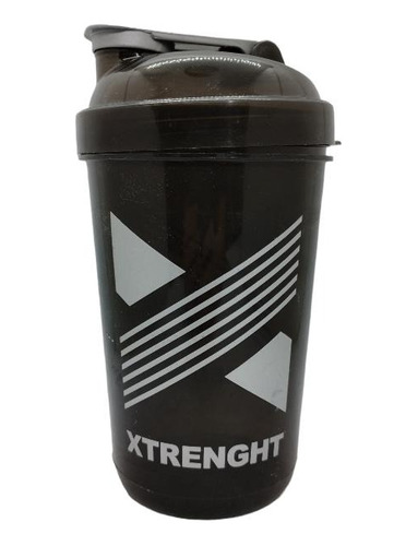 Shaker Vaso Mezclador Taparosca 600ml Xtrenght Violeta Negro