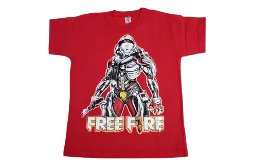 Remera Niño/a Free Fire T8 - Estampa Brilla En La Oscuridad!