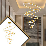 Pendente 6 Arcos Dourado Moderno Sala Jantar Luxo Nitrolux