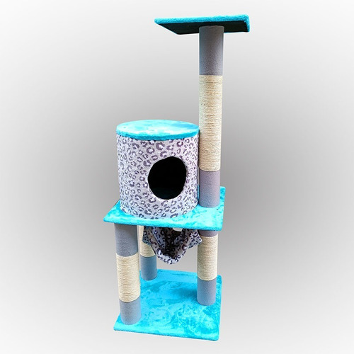 Gimnasio Rascador Para Gato De 130 Cms Casa Redonda