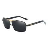 Óculos De Sol Mercedes-benz Proteção Uv400 Polarizado Cor Preto E Dourado