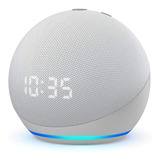 Amazon Echo Dot 4th Gen With Clock Alexa 110v/240v - White 