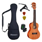 Ukulele Soprano Shelby + Capa+capotraste+afinador+ 2palhetas