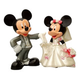 Figura Boda Mickey Y Minnie Mouse Recién Casados Pastel 7cm