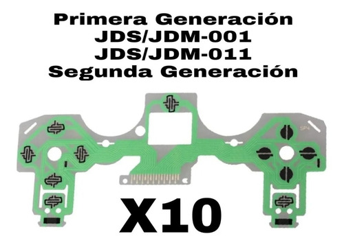 10 X Membrana Conductiva Flex Para Control De Ps4 2.0 Nuevas