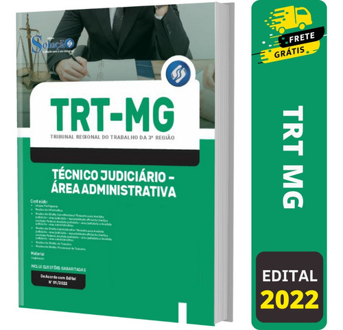 Apostila Trt Mg 3 Região 2022 - Técnico Judiciário Área Administrativa
