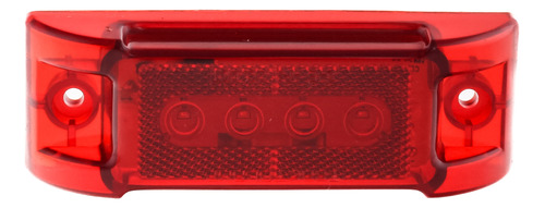 Plafon Lateral Optico Y Reflejante 4led Rojo 12/24v