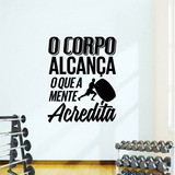 Adesivo Para Academia Decorativo De Parede Frase 