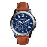 Relógio Masculino Fossil Grant Quartz Em Aço Inoxidável Fs51