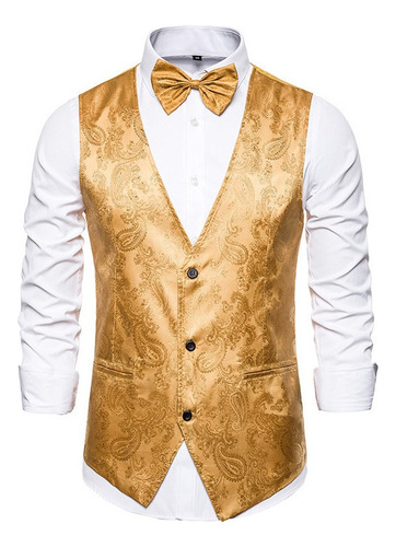 Chaleco Hombre Blazer Brillante Fiesta Boda Discoteca Bar