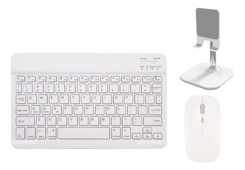 2 Teclado Kit Bluetooth Ratón Y Teléfono/tablet Soporte