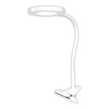 Lampara De Escritorio Led Velador 10w Base Pinza Tbcin 220v Color De La Estructura Blanco Color De La Pantalla Blanco