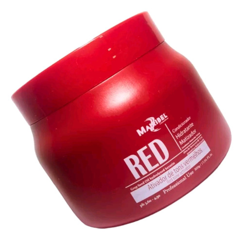 Creme Matizador Red Vermelho Mairibel Óleo De Argan Pt 250g