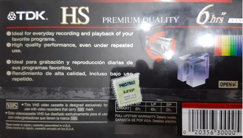  Cassette Vhs Tdk T-120 Premium Quality 6 Hs - 