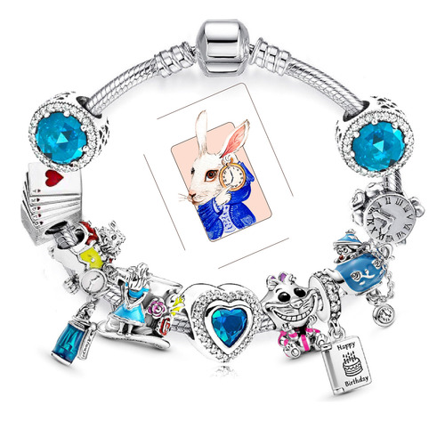 Pulsera Charms Pandor Alicia País Maravilla Cheshire 2023