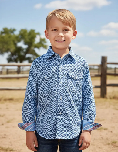 Camisas Niño Roper Azul 4034 Bu