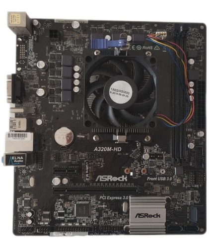 Kit Placa Mae Asrock A320m-hd + Processador Amd A8-9600