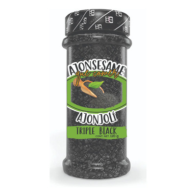15 Ajonsesame Ajonjoli Negro Pack 15 Pz 120g Frasco Flip-tap